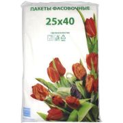 Пакет фасовочный ПНД 25х40см (12) В пластах «Тюльпаны» (арт12050) (х1/10) [упаковка]
