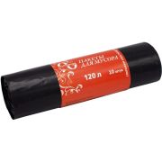 Мешки мусорные ПВД 120л (35) В рулонах (по 10 шт) Оптимум (х1/40) [упаковка]