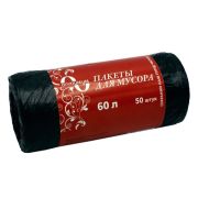 Мешки мусорные ПНД 60л (8) В рулонах (по 50 шт) Оптимум (х1/50) [упаковка]