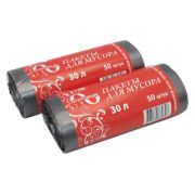 Мешки мусорные ПНД 30л (8) В рулонах (по 50 шт) Оптимум (х1/90) [упаковка]