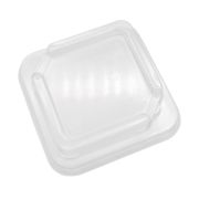Крышка для контейнера квадрат. (с креплением под вилку) ПЭТ ПР-СТ-80К (У) 80х80х15мм цвет прозр. Протэк (х1/720)
