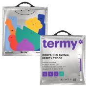 Термопакет черная круглая ручка 42х45см внеш. МЕТ/внутр ПВД «New» (х10/100)