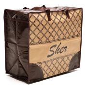 Сумка полипропиленовая 53+29х48+29см ПП с молнией (96 Шер (бежевый 3203)) (х1/12) Китай