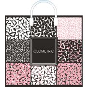 Пакет ПЭ с пластмассовыми ручками 38х34+3см (90) (Геометрия) Артпласт (х10/150)