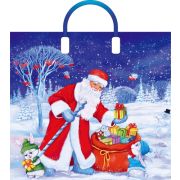 Пакет ПЭ с пластмассовыми ручками 38х34+3см (90) (Лесные подарки) НГ Артпласт (х10/150)