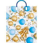 Пакет ПЭ с пластмассовыми ручками 38х45+3см (90) (Елочка с шарами) НГ Артпласт (х10/150)