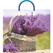 Пакет ПЭ с пластмассовыми ручками 38х34+3см (90) (Корзинка нежности) Артпласт (х10/150)