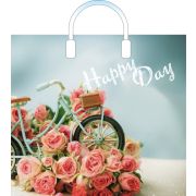 Пакет ПЭ с пластмассовыми ручками 38х34+3см (90) (Счастливый день) Артпласт (х10/150)