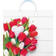 Пакет ПЭ с пластмассовыми ручками 38х34+3см (90) (С любовью) Артпласт (х10/150)