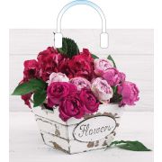 Пакет ПЭ с пластмассовыми ручками 38х34+3см (90) (Пинк) Артпласт (х10/150)