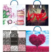 Пакет ПЭ с пластмассовыми ручками 38х34+3см (90) (Комплимент ассорти) Артпласт (х10/200)