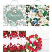 Пакет ПЭ с пластмассовыми ручками 38х34+3см (90) (Композиция ассорти) Артпласт (х50/200)