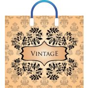 Пакет ПЭ с пластмассовыми ручками 38x34+3см (90) Винтаж NEW Артпласт (х10/150)