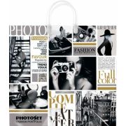 Пакет ПЭ с пластмассовыми ручками 38х35+10см (90) (Фотосет) ламинированный Интерпак (х10/100)