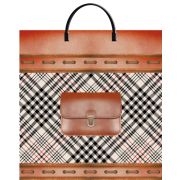 Пакет ПЭ с пластмассовыми ручками 35+10х36+10см (Клетка новый) ламинированный многослойные (х1/10)