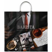 Пакет ПЭ с пластмассовыми ручками 37х34+6см (80) (Бариста) Интерпак (х10/100)