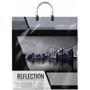 Пакет ПЭ с пластмассовыми ручками 40x44+10см (Отражение) ламинированный Интерпак (х10/100)
