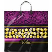 Пакет ПЭ с пластмассовыми ручками 38х35+10см (90) (Виолет) ламинированный Интерпак (х10/100)