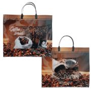 Пакет ПЭ с пластмассовыми ручками 34+10x37+10см Брейк ламинированный, многослойный с карманами (х10/50)