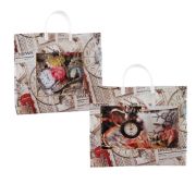 Пакет ПЭ с пластмассовыми ручками 34+10x39+10см Эра ламинированный, многослойный с карманами (х10/50)