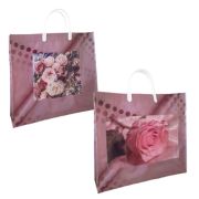 Пакет ПЭ с пластмассовыми ручками 34+10x39+10см Колорит ламинированный, многослойный с карманами (х10/50)