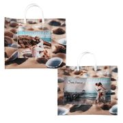 Пакет ПЭ с пластмассовыми ручками 34+10x39+10см Бриз ламинированный, многослойный с карманами (х10/50)