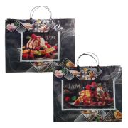 Пакет ПЭ с пластмассовыми ручками 34+10x39+10см Джем ламинированный, многослойный с карманами (х10/50)