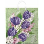 Пакет ПЭ с пластмассовыми ручками 40х44+10см (100) (Беатрис) ламинированный Интерпак (х10/100)