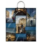 Пакет ПЭ с пластмассовыми ручками 40x44+10см (100) Фотодень ламинированный Интерпак (х10/100)