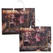 Пакет ПЭ с пластмассовыми ручками 34+10x39+10см Модерн ламинированный, многослойный с карманами (х10/50)