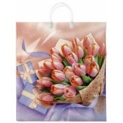 Пакет ПЭ с пластмассовыми ручками 40x44+10см (100) Белиссимо ламинированный Интерпак (х10/100)