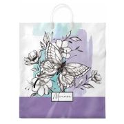 Пакет ПЭ с пластмассовыми ручками 40х44+10см (100) (Зазеркалье ) ламинированный Интерпак (х10/100)