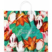 Пакет ПЭ с пластмассовыми ручками 38х35+10см (90) (Песня лета) ламинированный Интерпак (х10/100)