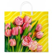 Пакет ПЭ с пластмассовыми ручками 37x34+6см (80) Муза Интерпак (х10/100)