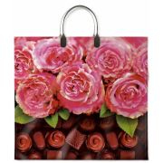 Пакет ПЭ с пластмассовыми ручками 37x34+6см (80) Сладкий аромат Интерпак (х10/100)