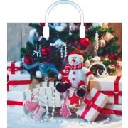 Пакет ПЭ с пластмассовыми ручками 38х34+3см (90) (Снежный гость) НГ Артпласт (х10/150)