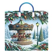 Пакет ПЭ с пластмассовыми ручками 38х34+3см (90) (Карусель) НГ Артпласт (х10/150)