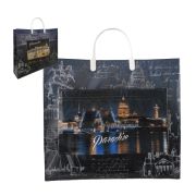 Пакет ПЭ с пластмассовыми ручками 34+10x39+10см Парадиз ламинированный, многослойный с карманами (х10/50)