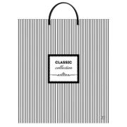 Пакет ПЭ с пластмассовыми ручками 40х44+5см (100) (Классическая полоска) Тико (х10/100)