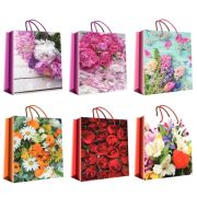 Пакет подарочный 32х45+11см ламинированный «Цветы ассорти» (х20/240) Китай