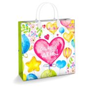 Пакет подарочный 30х30+10см Из мягкого пластика (150) (Яркий) Интерпак (х1/10)