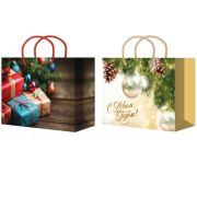 Пакет подарочный НГ 56х41+24см Из ламинированной бумаги (XXLH25 9902-9903) (х10/100) Китай