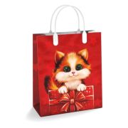 Пакет подарочный 23x27см Из мягкого пластика (Котёнок) Интерпак (х1/10)