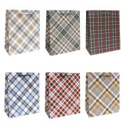 Пакет подарочный 18х23+10см Матовый «Клетка» (х1/20) Китай