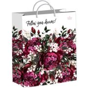 Пакет подарочный 30х40+10см из мягкого пластика (Великолепные пионы) Тико (х1/40) [упаковка]