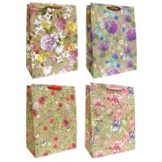 Пакет подарочный 31х44+19см Матовый «Цветы» (х20/220) Китай