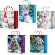 Пакет подарочный 18х23+10см ламинированный НГ (M25 231-235) (х10/200) Китай