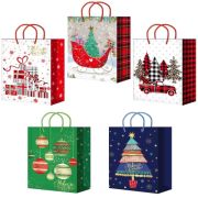 Пакет подарочный 22х31+10см ламинированный НГ (ML25 726-730) (х10/200) Китай