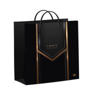 Подарочные пакеты 24х26+10см из мягкого пластика (Черный бэкграунд) Тико (х1/40)