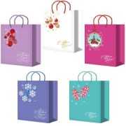 Пакет подарочный 26х33+14см ламинированный НГ (L25 331-335) (х10/200) Китай